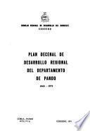 Plan decenal de desarrollo regional del Departamento de Pando, 1969-1978
