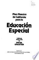 Plan maestro de California para la educatión especial