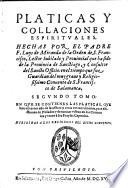 Pláticas y colaciones espirituales
