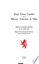 Pliegos poéticos españoles de la Biblioteca Ambrosiana de Milán [bajo la signatura SNV.III.17]: Estudio