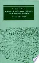 Población y familia campesina en el antiguo régimen