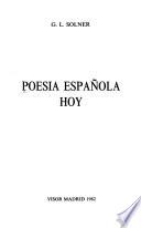 Poesía española hoy