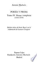Poesía y prosa: Prosas completas (1936-1939)