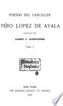 Poesías del canciller Pero Lopez de Ayala
