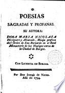 Poesías sagradas y profanas