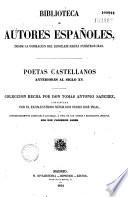 Poetas castellanos anteriores al siglo XV