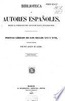 Poetas líricos de los siglos XVI y XVII