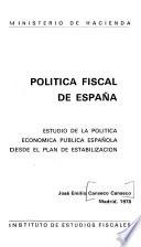 Política fiscal de España