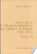 Politica Y Trascendencia En Ernst Junger