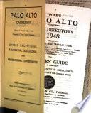 Polk's Palo Alto (California) City Directory
