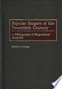 Popular Singers of the Twentieth Century