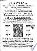Practica de curas, y missioneros