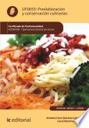 Preelaboración y conservación culinarias. HOTR0108