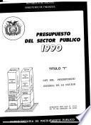 Presupuesto del sector público