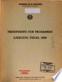 Presupuesto por programas ejercicio fiscal