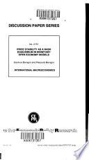 Price stability as a Nash equilibrium in monetary open economy models