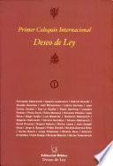 Primer Coloquio Internacional Deseo de Ley