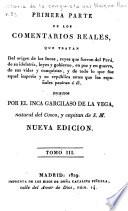 Primera [-segunda] parte de los comentarios reales