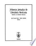 Primeras jornadas de literatura mexicana
