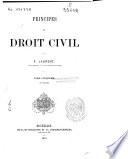 Principes de Droit Civil français