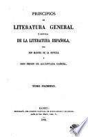 Principios de literatura general é historia de la literatura española