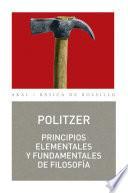 Principios elementales y fundamentales de filosofía