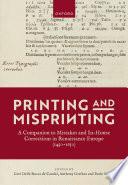 Printing and Misprinting
