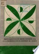 Procedimientos de diseño experimental en la investigación de sistemas de cultivo