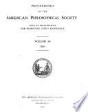 Proceedings of the American Philosophical Society Held at Philadelphia for Promoting Useful Knowledge
