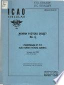 Proceedings of the ICAO Human Factors Seminar, Leningrad, April 1990