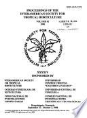 Proceedings of the Interamerican Society for Tropical Horticulture