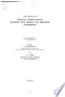 Proceedings of the International Machine Tool Design and Research Conference