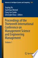Proceedings of the Thirteenth International Conference on Management Science and Engineering Management