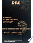 Procesos de paz en África