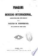 Programa de derecho internacional