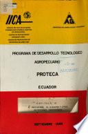 Programa de Desarrollo Tecnológico Agropecuario PROTECA Ecuador. Capítulo III : El prestatario, el ejecutor y otras instituciones participantes