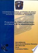 Programa de Especializaciones en Ciencias de la Adminstration
