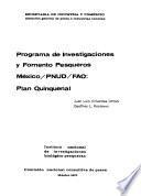 Programa de Investigaciones y Fomento Pesqueros México/PNUD/FAO
