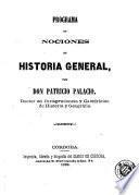 Programa de nociones de historia general
