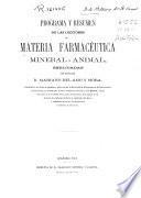 Programa y resumen de las lecciones de materia farmacéutica mineral y animal