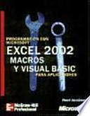 Programación con Microsoft Excel versión 2002