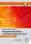 Programación orienta a objetos en Java