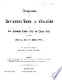 Programm des Realgymnasiums zu Elberfeld