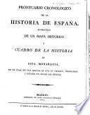 Prontuario cronológico de la Historia de España acompañado de un mapa histórico o cuadro de la historia de esta monarquía, en el cual de una ojeada se ven su origen, progresos y estado en todas las epocas