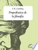 Propedéutica de la filosofía