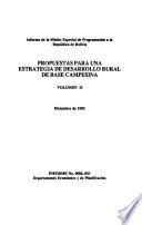 Propuestas para una estrategia de desarrollo rural de base campesina