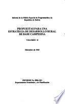 Propuestas para una estrategia de desarrollo rural de base campesina