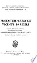 Prosas dispersas de Vicente Barbieri