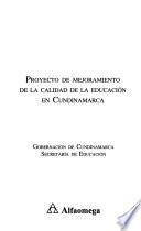 Proyecto de mejoramiento de la calidad de la educación en Cundinamarca