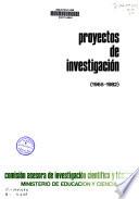 Proyectos de Investigación (1965-1982)